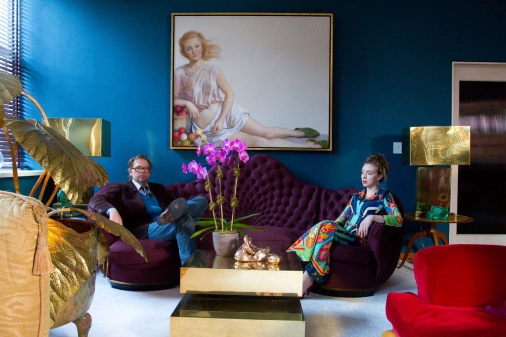 John Currin and wife Rachel Feinstein at home in NYC, 2011. (Photo by Lee Clower for The New York Times)
