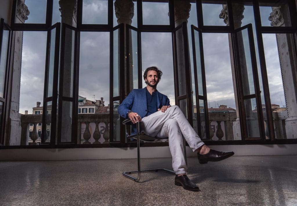 Justin Garcia at the Palazzo Bembo, Venice, 2019 (Photo by Mohamed Al-Kory)