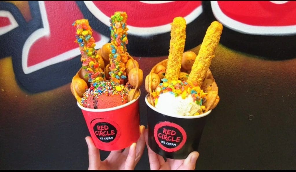 Red Circle Ice Cream shakes things up with exotic combinations.