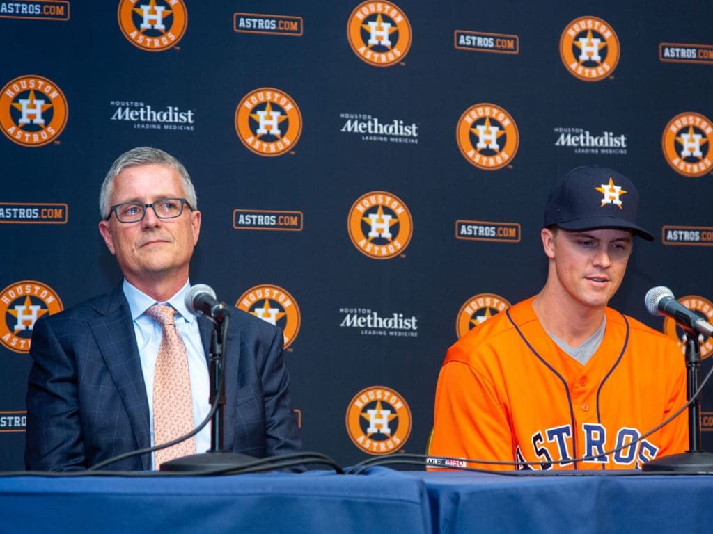Jeff Luhnow outmaneuvered other general managers to bring Zack Greinke to Houston. (Photo by F. Carter Smith)