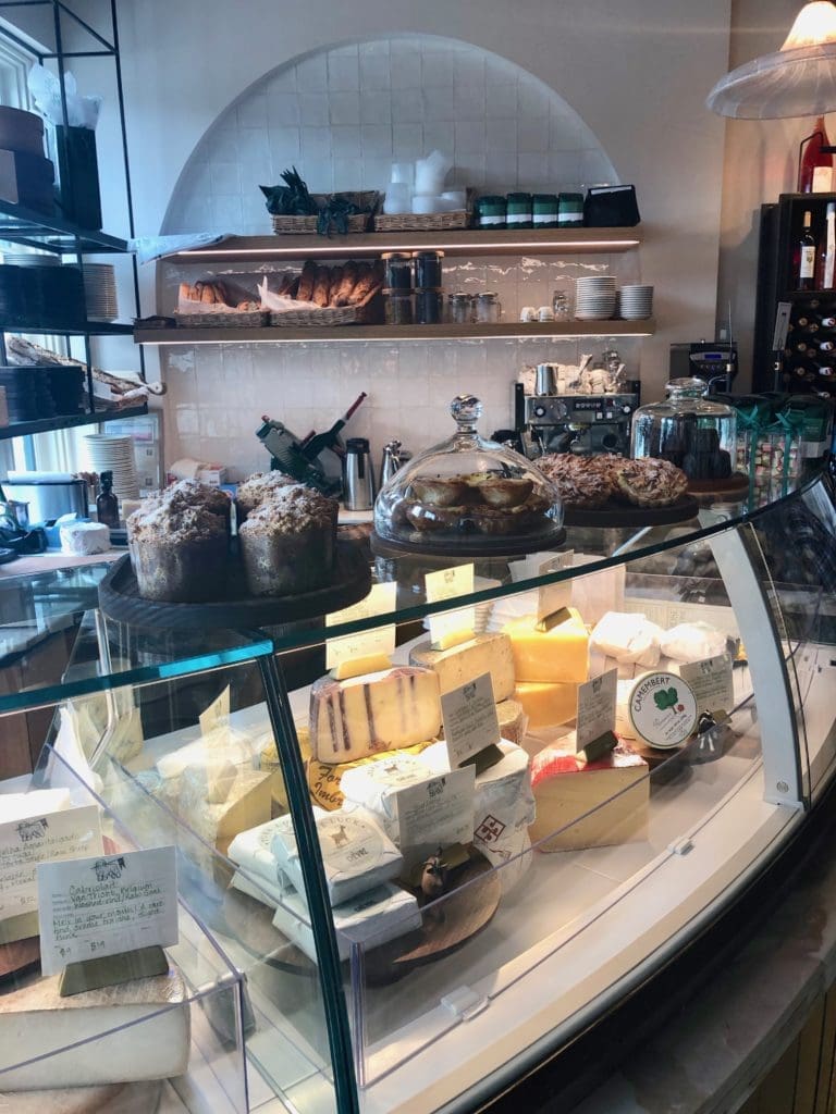 Muffins and pastries top the shelves at Montrose Cheese & Wine. (Photo by Shelby Hodge)