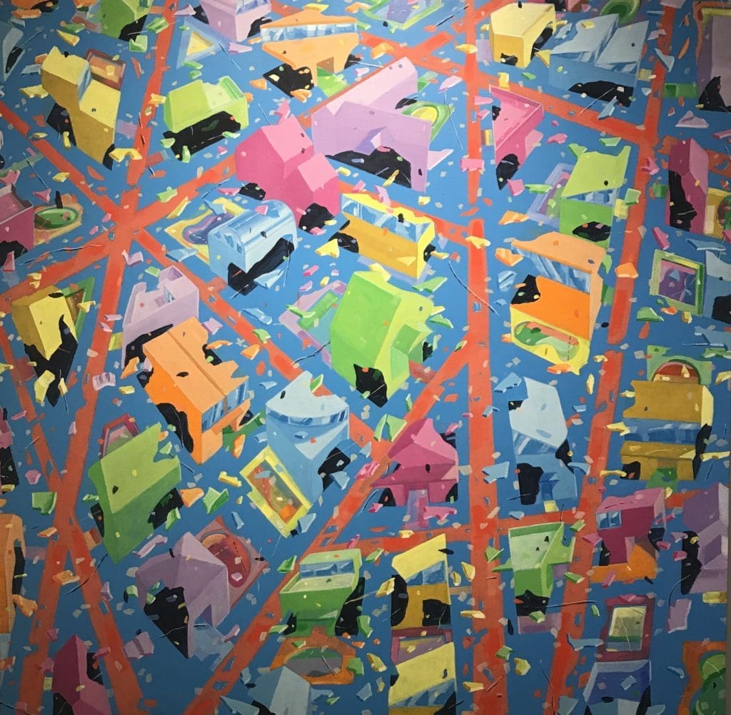 Perry House's "3-15-10," from 2010, typifies the cacophonic energy of his "Helter Skelter" series. (Photo coutesy Deborah Colton Gallery)  