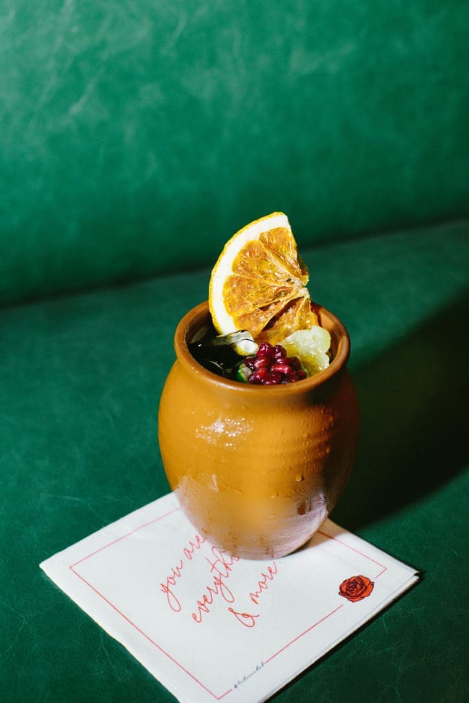 The La Calena cocktail has aguardiente. Photo by Rebecca Adler