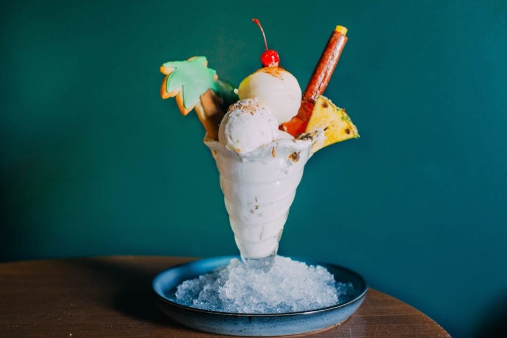 Coconut Domingo is on the dessert menu. Photo by Rebecca Adler