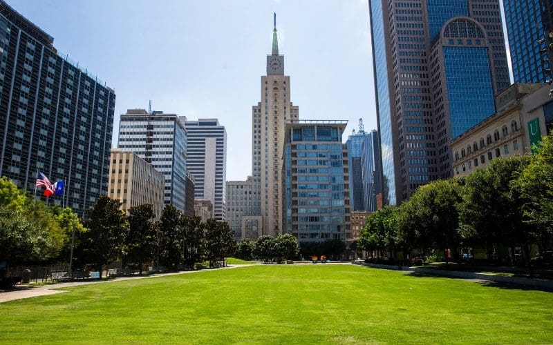 Main Street Garden Park hosts events all year long. (Courtesy of Parks for Downtown Dallas)