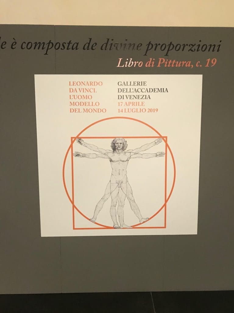 One of the bonuses of Justin Garcia exhibiting in Venice during the 2019 Biennale was the opportunity to take in Leonardo's original "Vitruvian Man" sketch on display at the Gallerie dell’Accademia di Venezia.