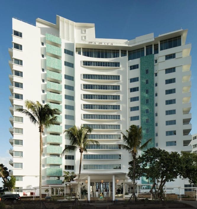 The grand art deco exterior of the Faena Hotel. Site of Ceron's Nickel Nickel. (Photo Todd Eberle)