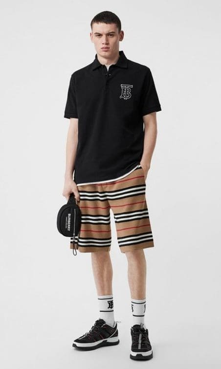 Burberry monogram motif cotton pique polo, available at Burberry boutiques and Burberry.com, $350. 