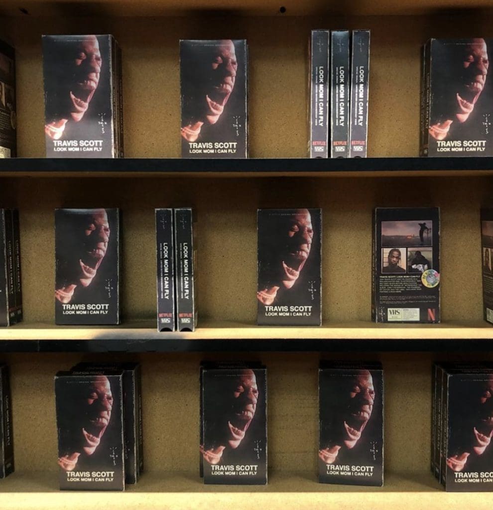 Did Travis Scott go into a time machine to Blockbuster in the 1990s? 