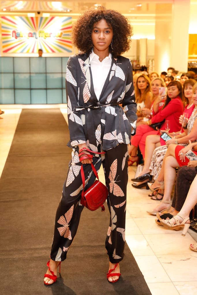 Forte Forte smoking jacket and pant, Theory blouse, Chloe handbag (Photo by Priscilla Dickson)