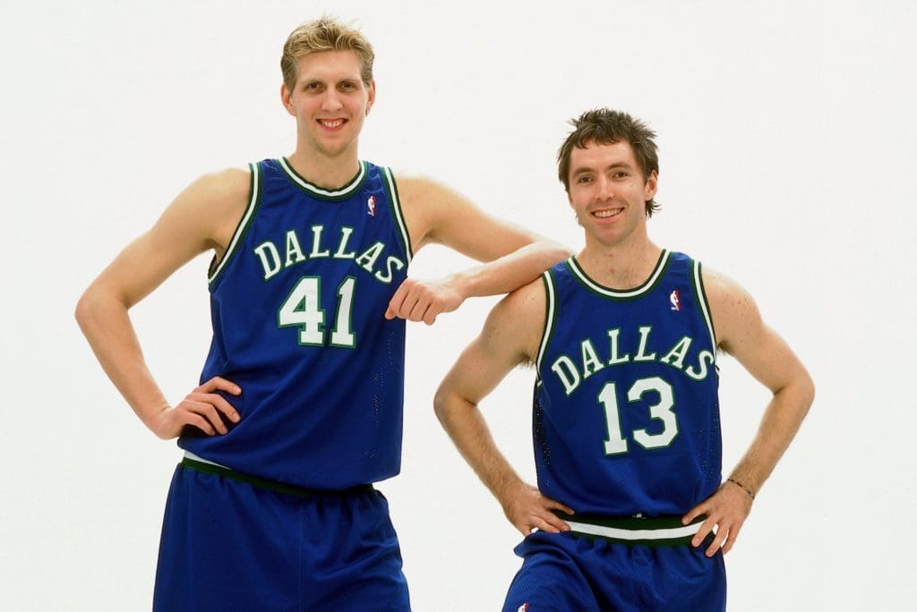 Nash and Nowitzki back in the day. Courtesy of Getty Images