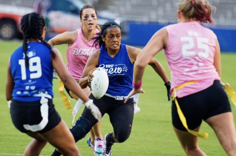 The annual BvB Powder Puff Football Game supports Alzheimer's research. 