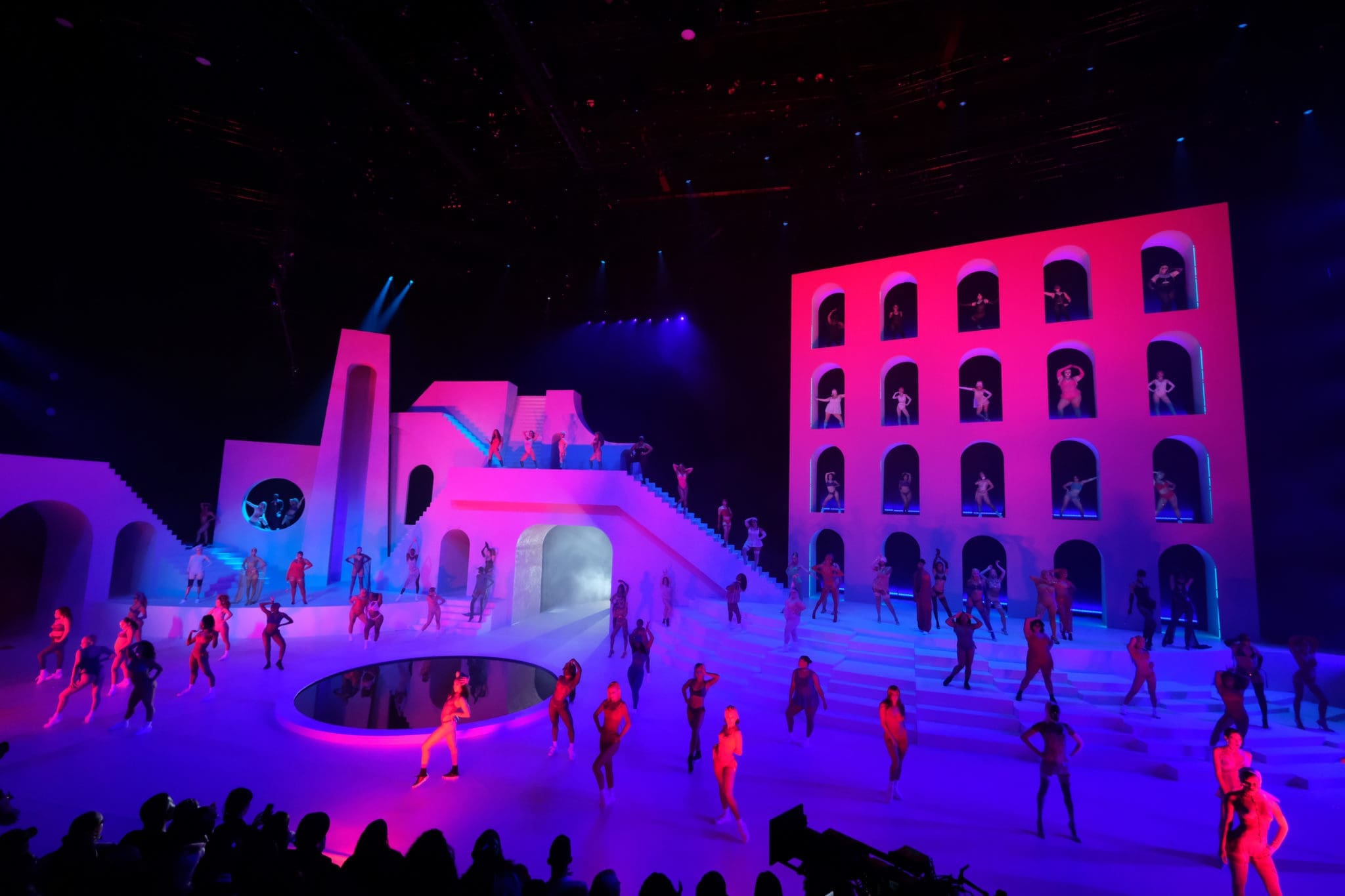A view of the stage during the Savage X Fenty Show. (Photo by Dimitrios Kambouris/Getty Images for Savage X Fenty Show Presented by Amazon Prime Video )