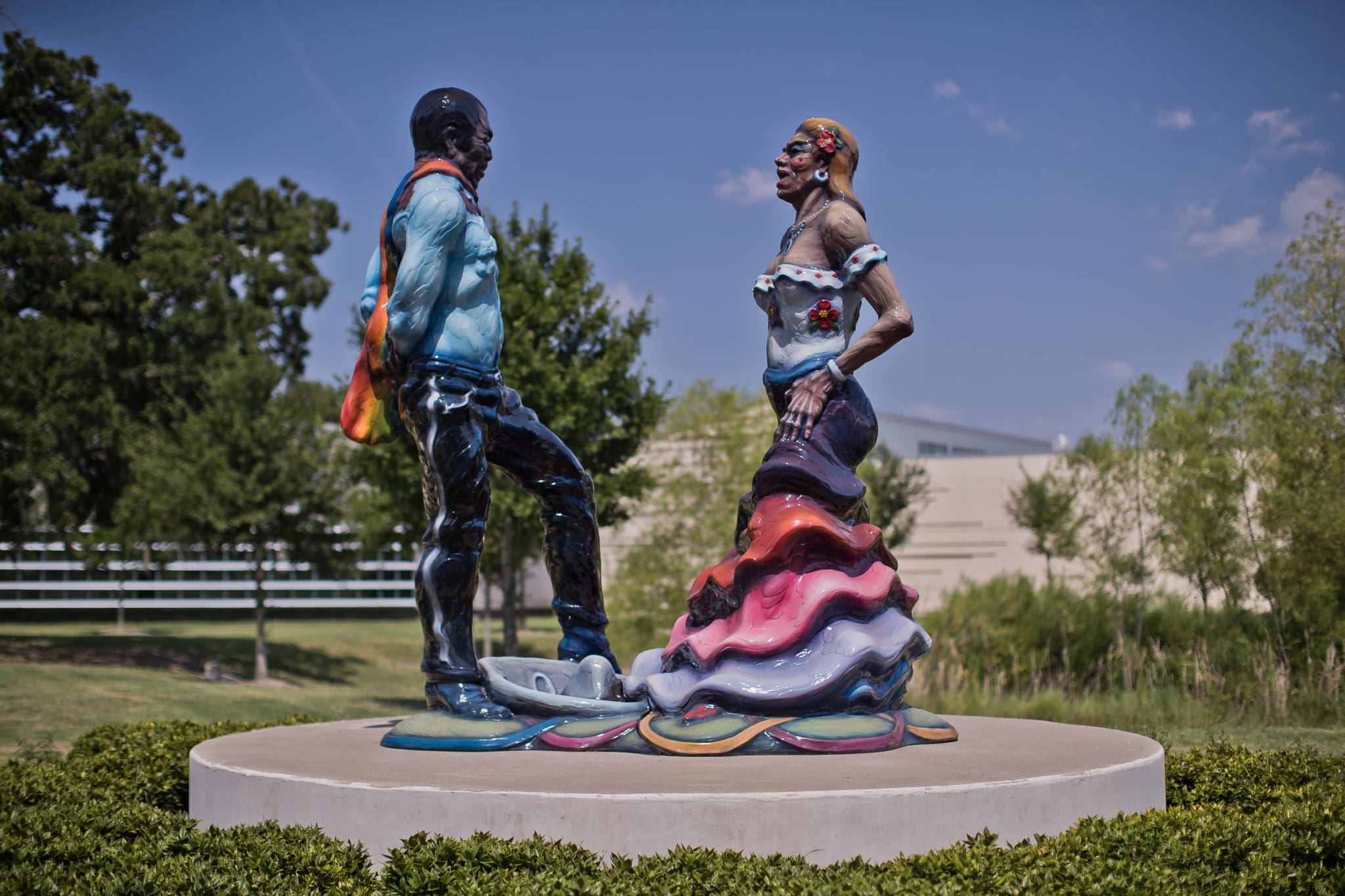 Luis Jiménez’s "Fiesta Jarabe (Fiesta Dancers)," 1991-1993, at the University of Houston.