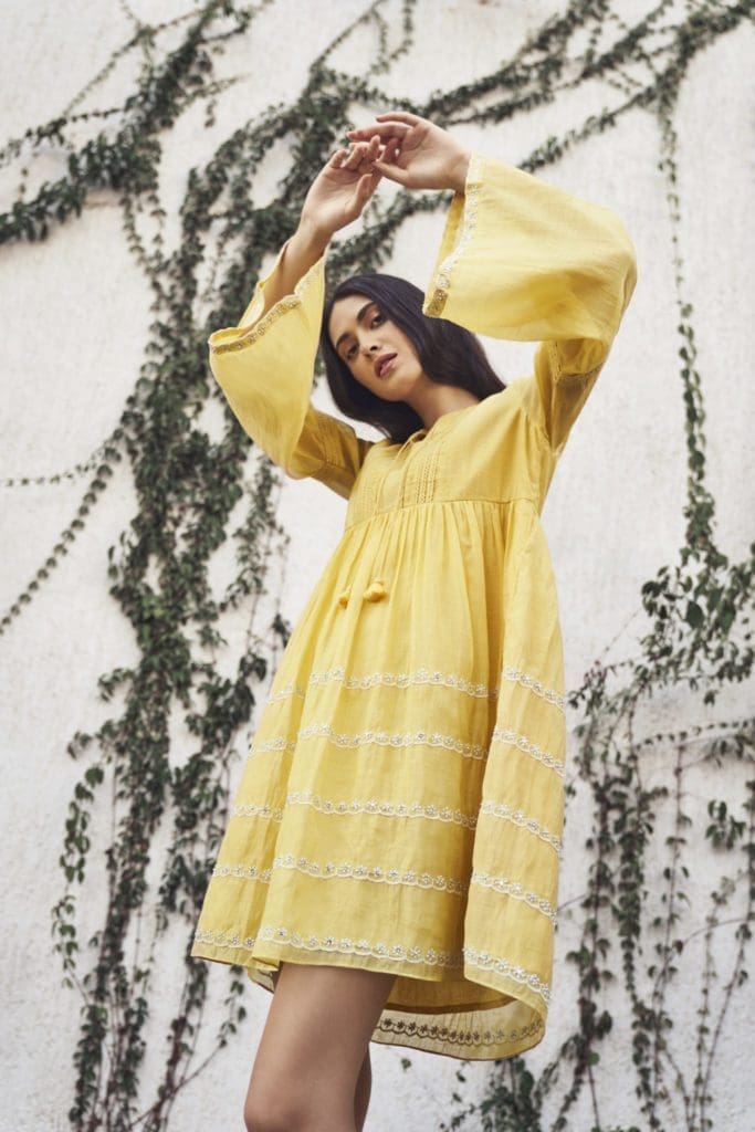 Dongre's Grassroot Collection is availble online and at her flagship store in New York.