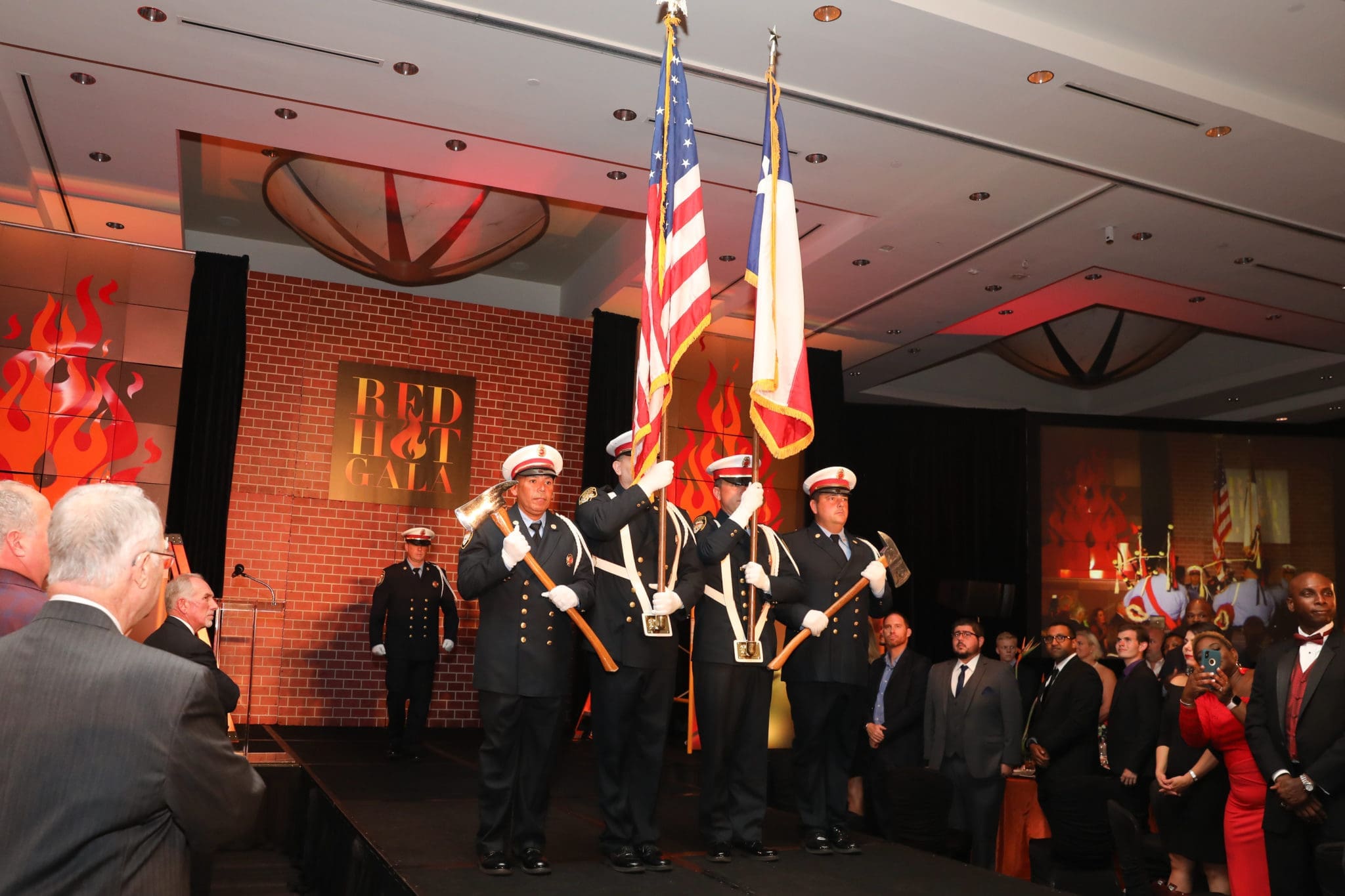 The Houston Fire Department Honor Guard Presentation (Photo by Priscilla Dickson)