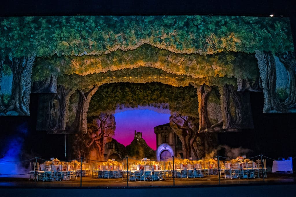 Houston Ballet Opening Night dinner onstage at Wortham Theater Center following the performance of 'Giselle' (Photo by Wilson Parish)
