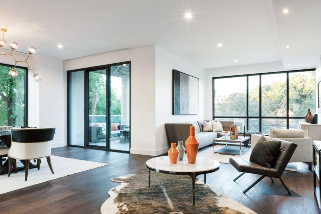 The Mondrian's units include plenty of wall space to display art. (Photo by Divya Pande)