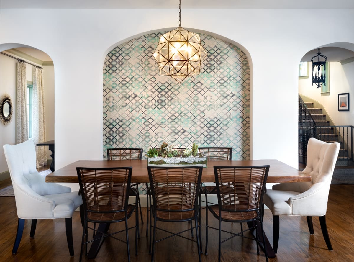 The home is filled with furniture, art and photos that emulate their love for global travel. (Photo by Jenifer McNeil Baker)