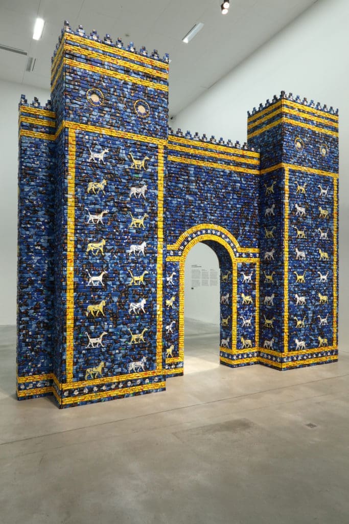 Michael Rakowitz's "May the Arrogant Not Prevail," 2010, references the artist's Iraqi-Jewish heritage  and the loss of Iraq's archaeological treasures to ISIS. (Collection Museum of Contemporary Art Chicago; courtesy the artist and Rhona Hoffman Gallery, Chicago)