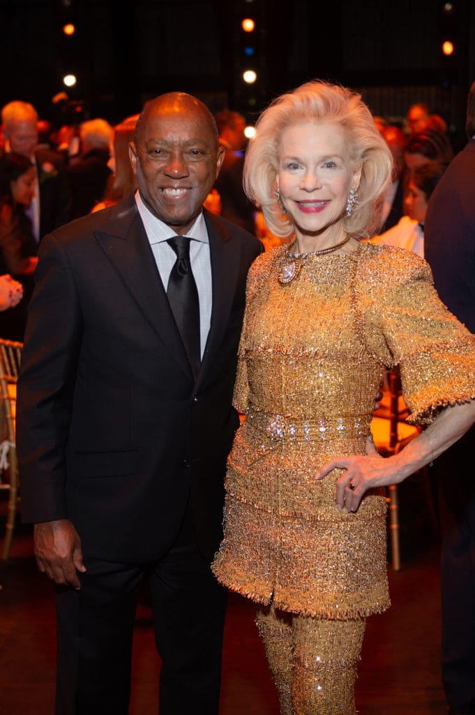 Mayor Sylvester Turner and Lynn Wyatt at Houston Ballet's 50th anniversary season gala in 2019. (Photo by Wilson Parish)