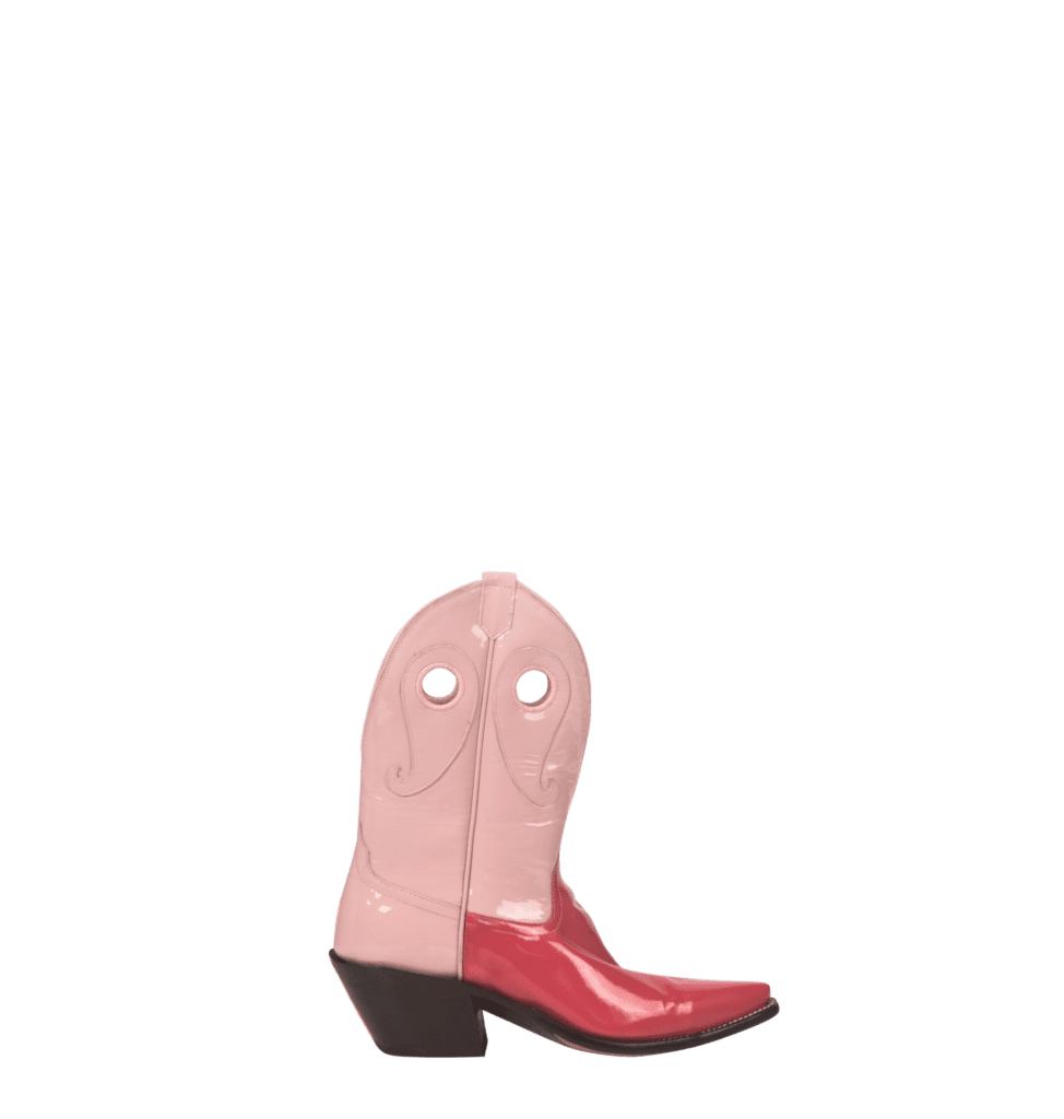 Pink patent leather packs a punch