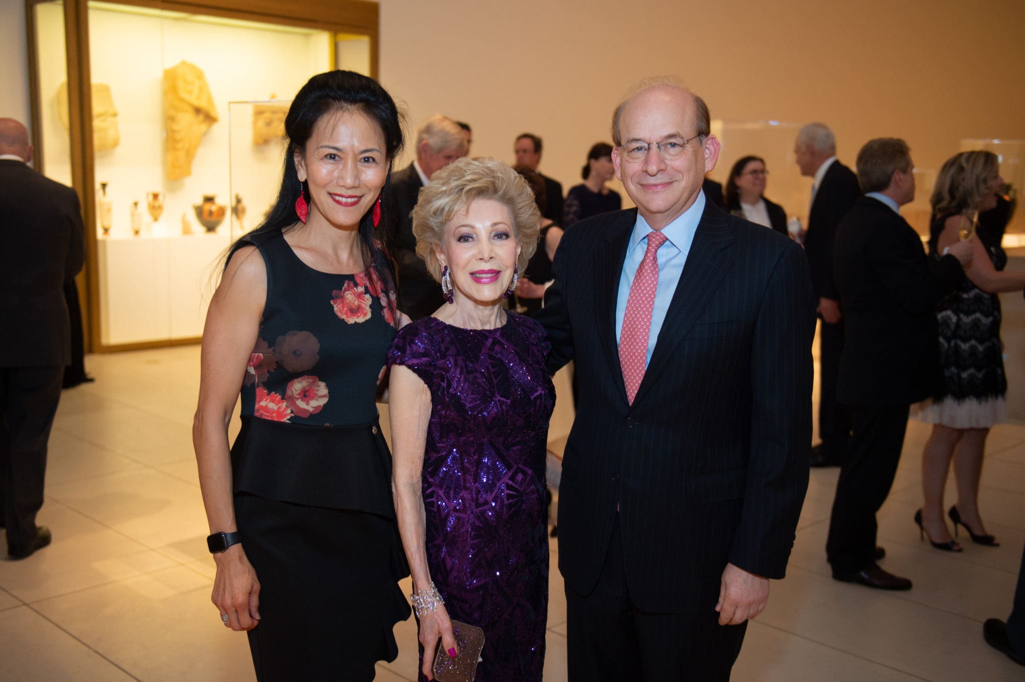 Y. Ping Sun, Margaret Alkek Williams, David Leebron (Photo by Wilson Parish)