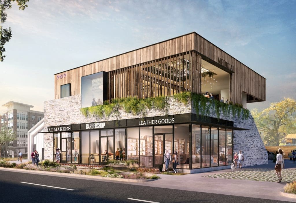 The new development at 707 Yale Street promises exciting national brands and a curated mom-and-pop. 