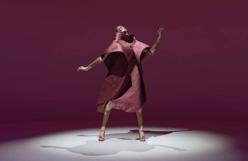Zac Posen metallic red sculpted dress. (Photo courtesy of Zac Posen)