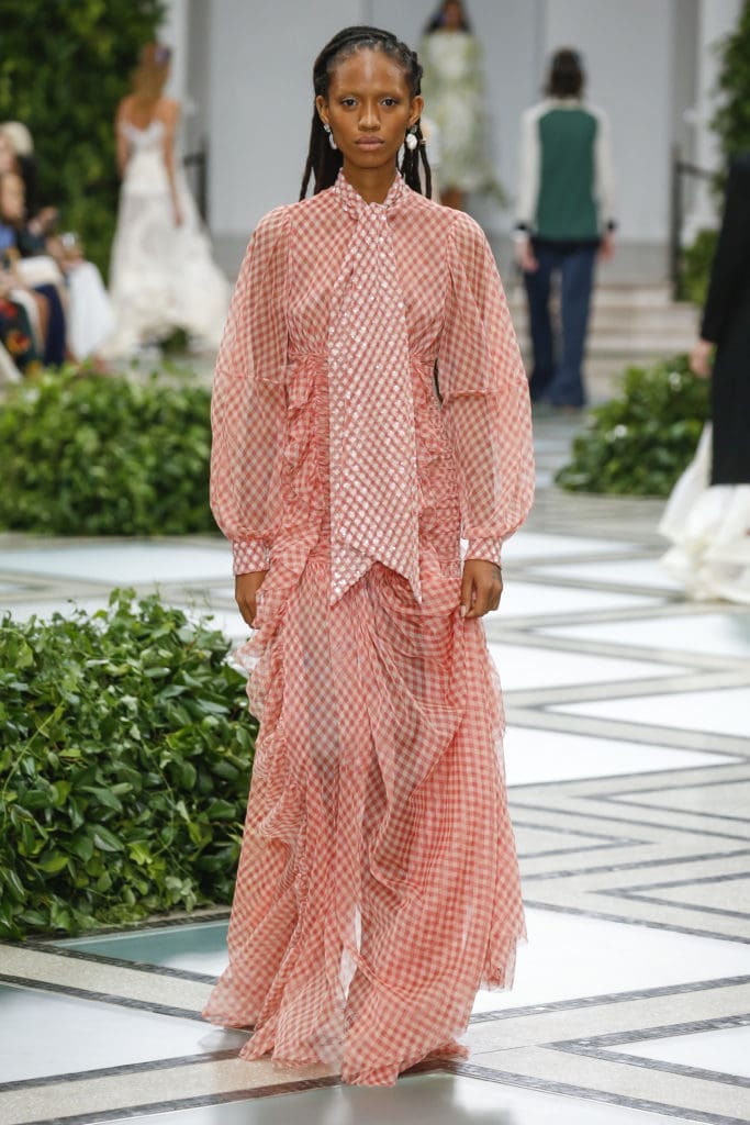 Tory Burch plaid pattern tulle dress. (Photo courtesy of Tory Burch)