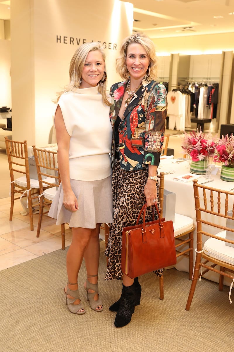 Monica Bickers, Amy Murchison in perfect ladies who lunch attire at Neiman Marcus (Photo by Priscilla Dickson)