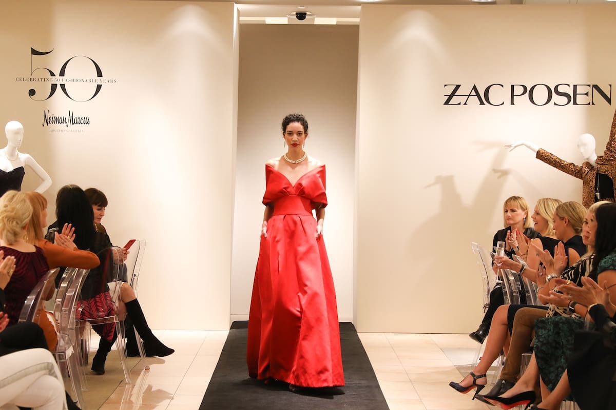 The parade of Zac Posen's ball gowns had the ladies swooning at the champagne-infused brunch at Neiman Marcs. (Photo by Priscilla Dickson)
