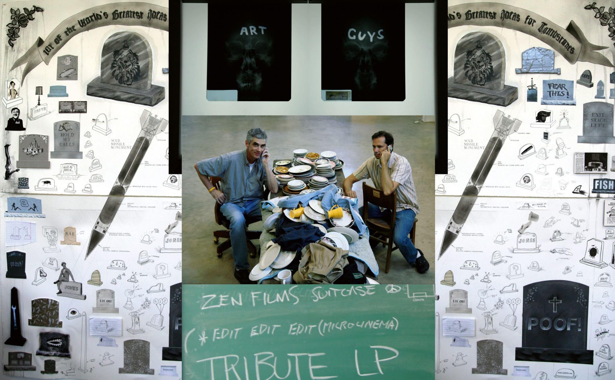 Michael Galbreth and Jack Massing as they appeared in the 2010 survey "Texas Artist Today." (Photo by Sueraya Shaheen, collage by Tatiana Massey)