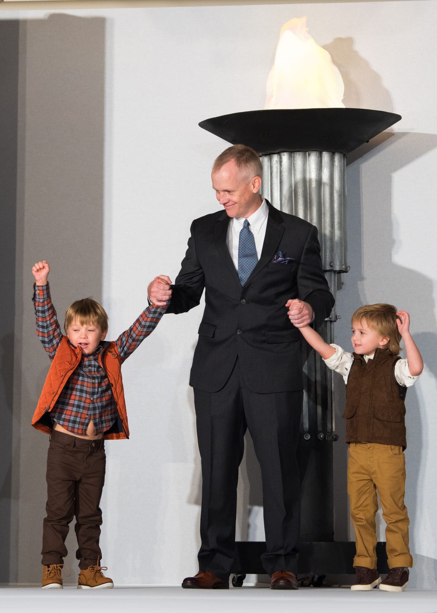 Dr. Will Parsons with Cayson Collins and Tucker Scutt (Photo by Allen S. Kramer/Texas Children’s Hospital)