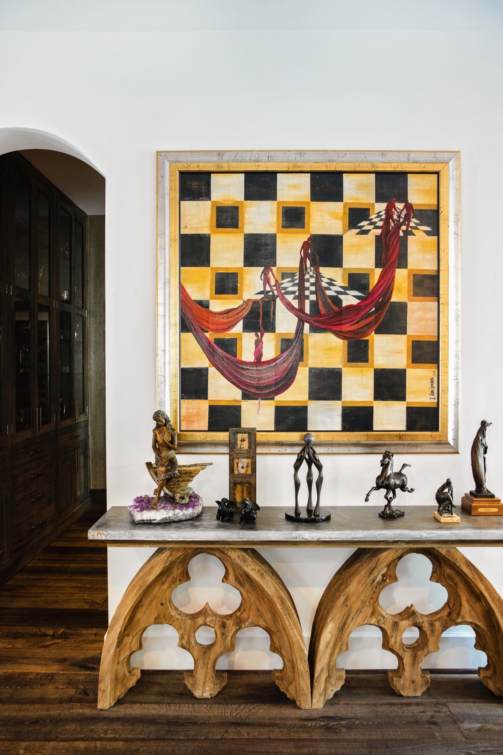 Lori and Isaac Raijman’s West University home is decorated with artwork from their travels and Isaac's collection.