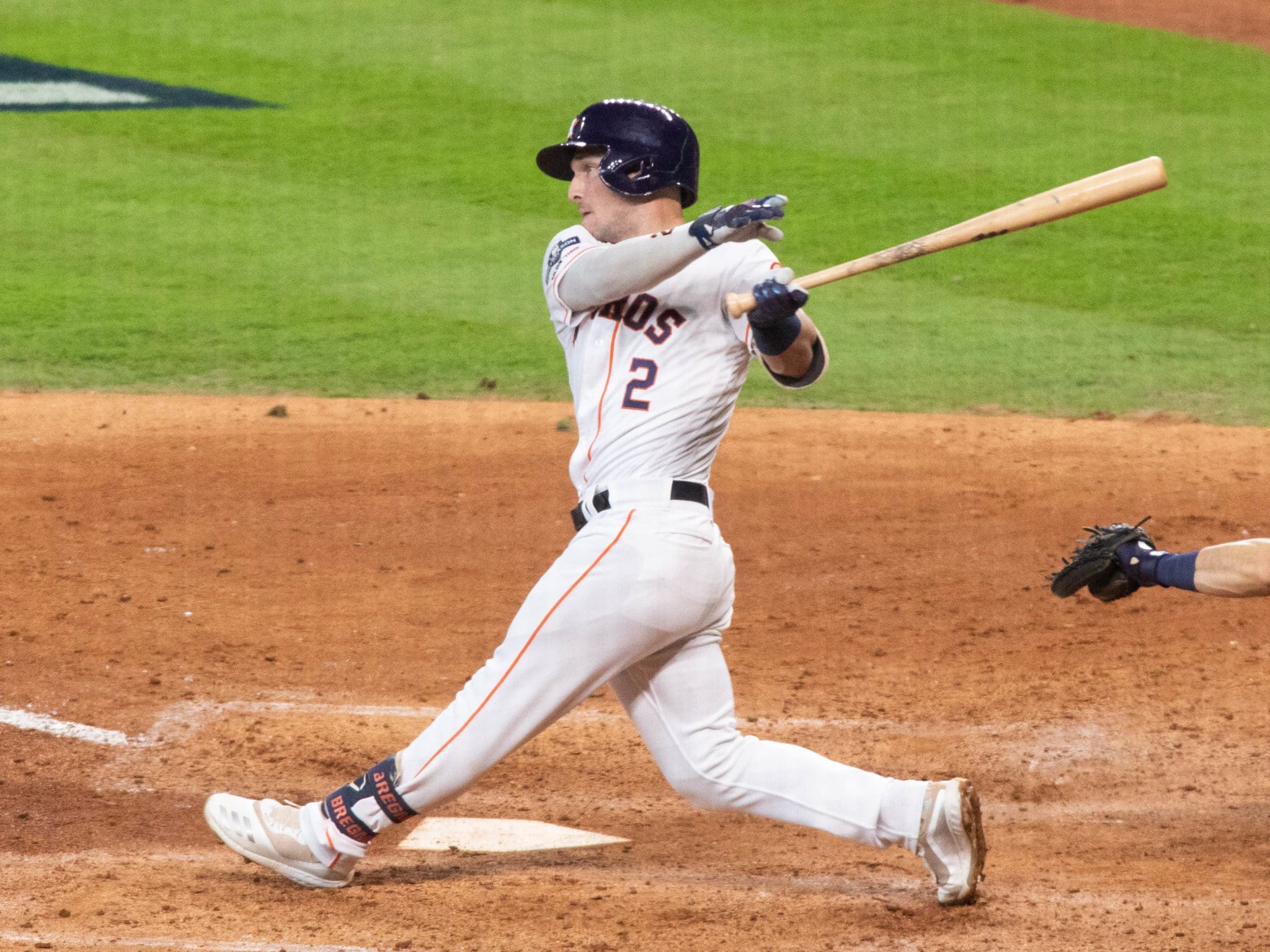 Alex Bregman put up MVP worthy numbers for the Houston Astros in. 2019. (Photo by F. Carter Smith)