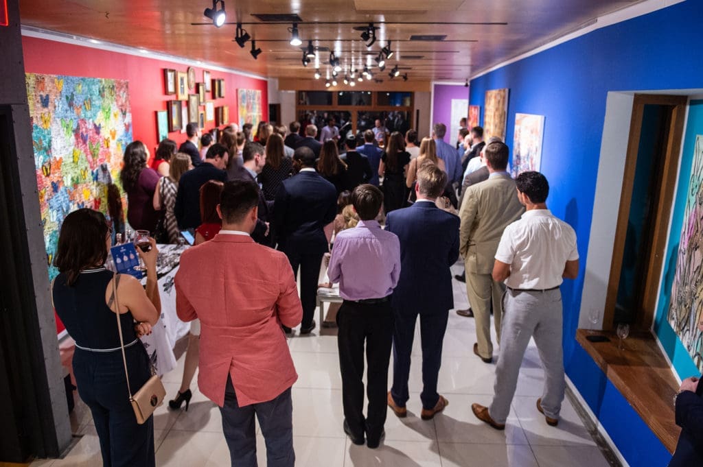 Houston Symphony musicians perform at the Young Associates Council season kickoff party. (Photo by Wilson Parish)