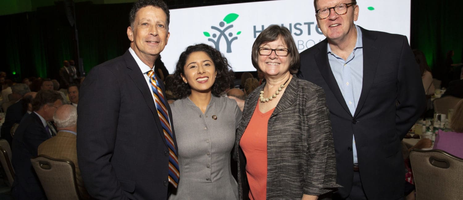 Barry Mandel, Judge Lina Hidalgo, Beth White, Michael Skelly (Photo by Jenny Antill Clifton)