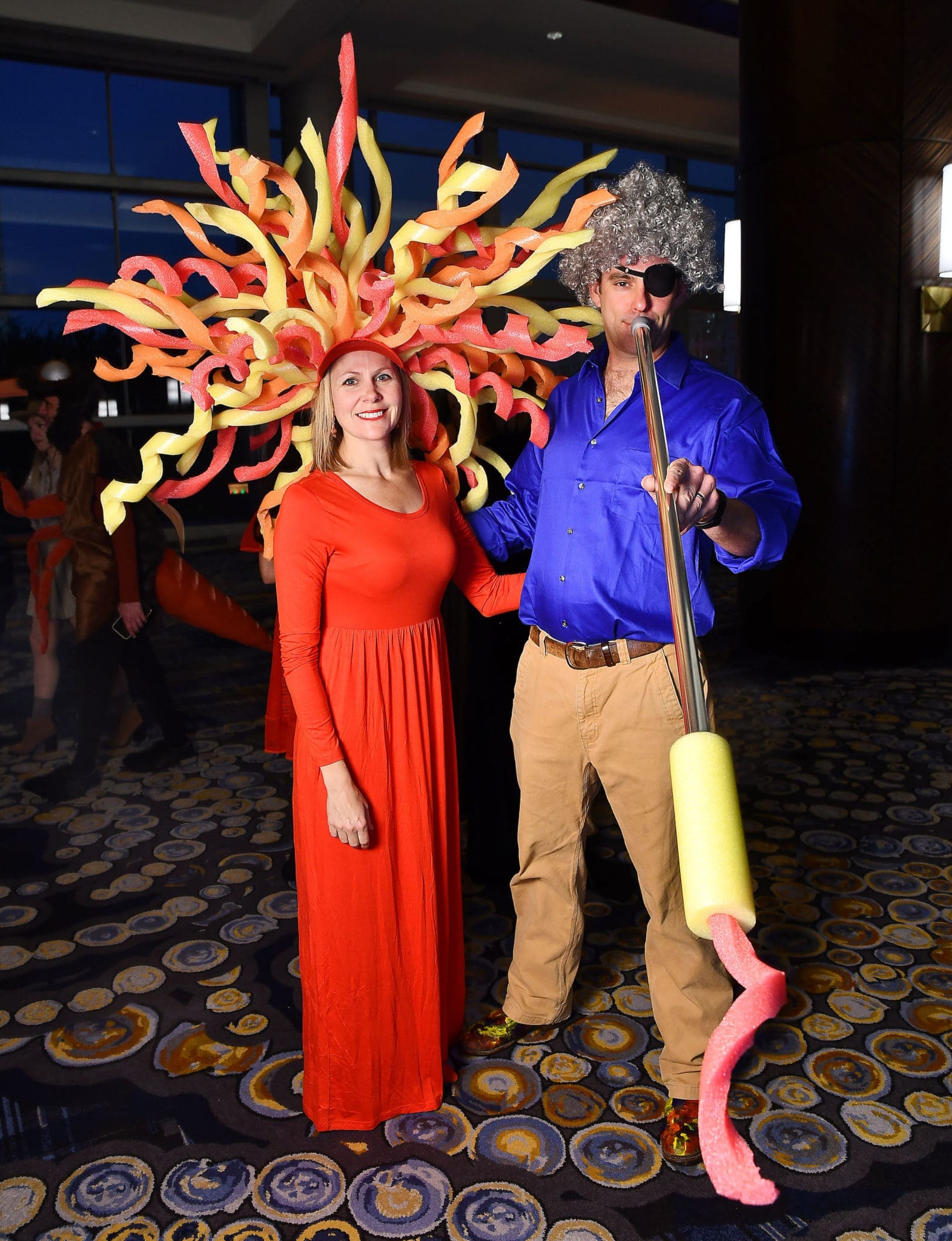 Josi & Dr. Taylor Brown at the Ronald McDonald House Boo Ball, she a Chihuly sculpture and he the glass artist (Photo by Dave Rossman)