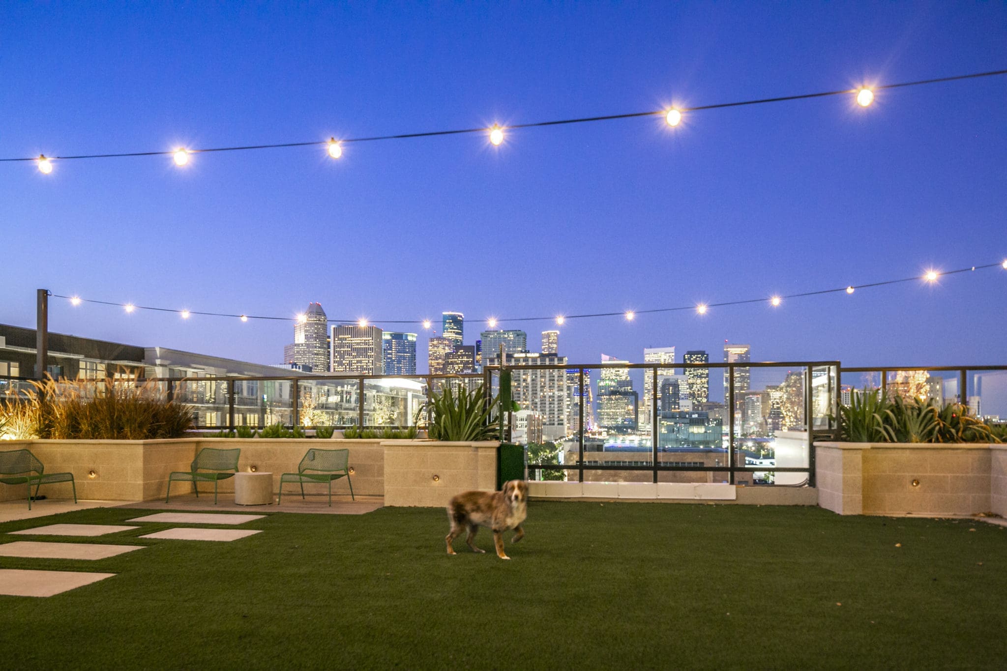 Drewery Place gives you some green — and plenty of access to restaurants and bars.