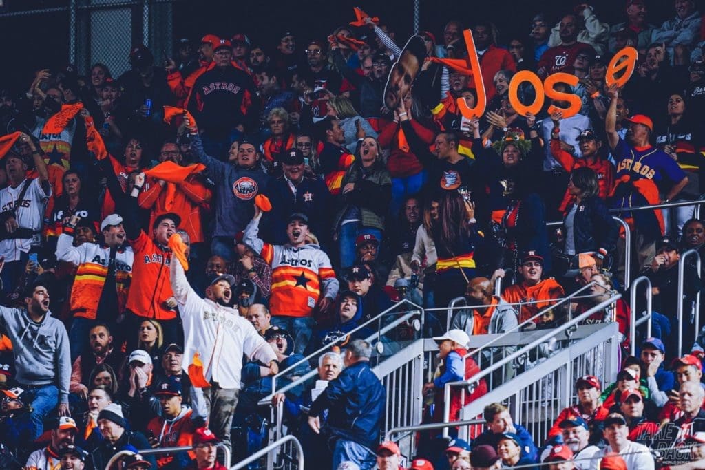 With Jim Crane flying fans in, an entire section at Nationals Park in right field become a loud, proud Astros land. (@GlennFuller22)