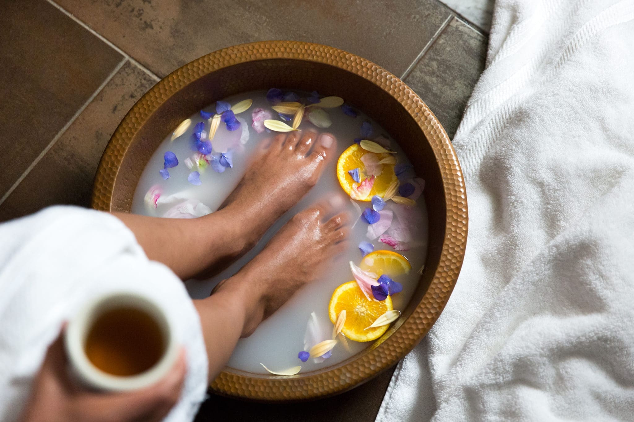 You can get a nice foot bath at the spa. Photo by Molly Culver