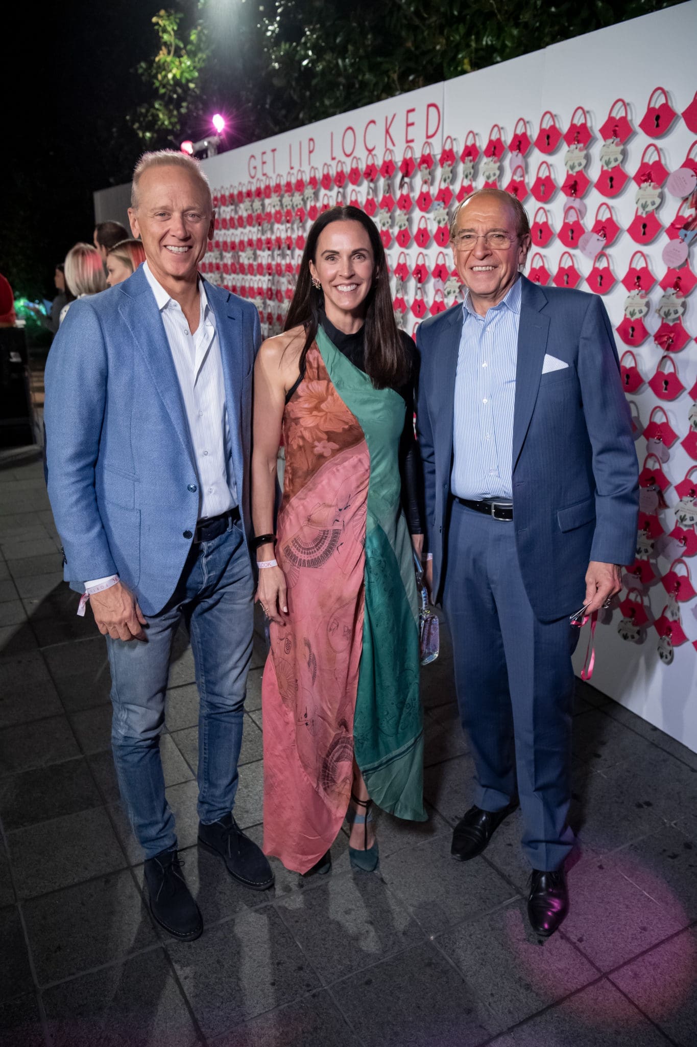 John & Stephanie Roberts, Patrick Faure (Photo by Bruno)