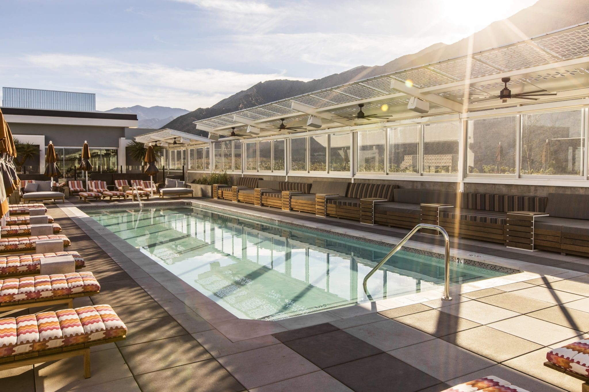 The rooftop pool at The Rowan is open to guests. Day passes are available to the public on week days. Photo by Laure Joliet