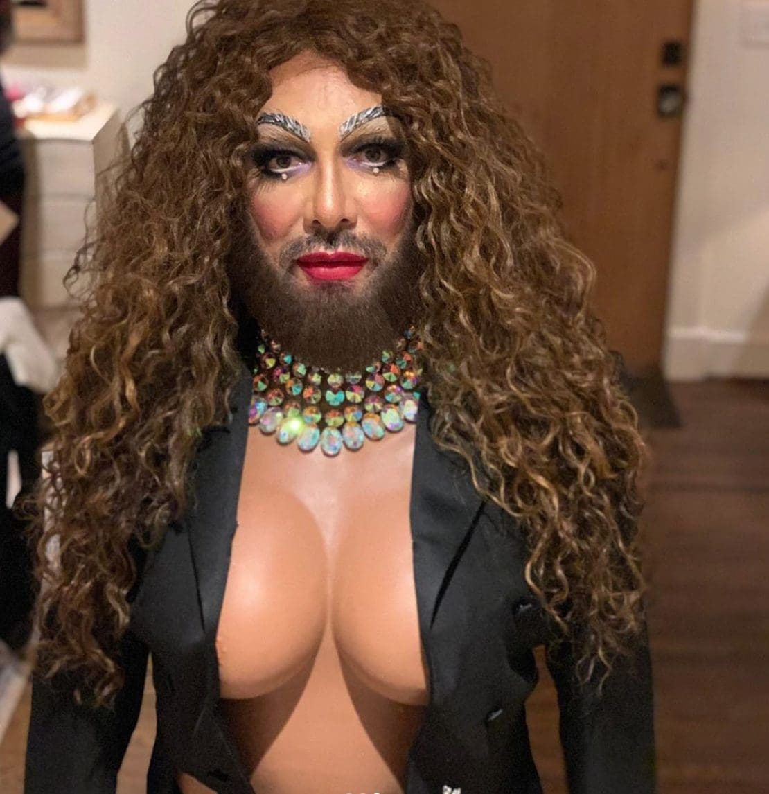 Ceron, the bearded vixen, at Nancy Rogers' Halloween Bash in Dallas (Courtesy photo)