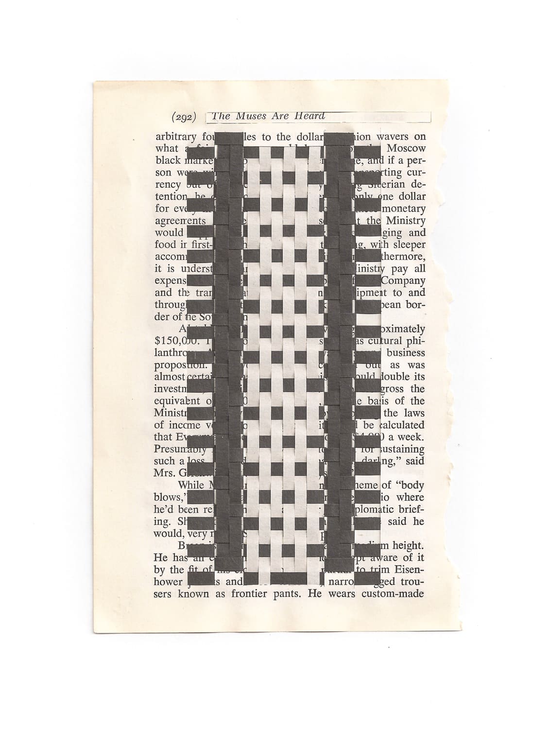 Cristina Velásquez's "Translations," 2018, book pages. (Image courtesy of the artist)
