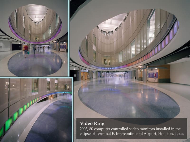 Another Art Guys Bush Intercontinental Airport commission: the 2003 "Video Ring." (Courtesy The Art Guys) 