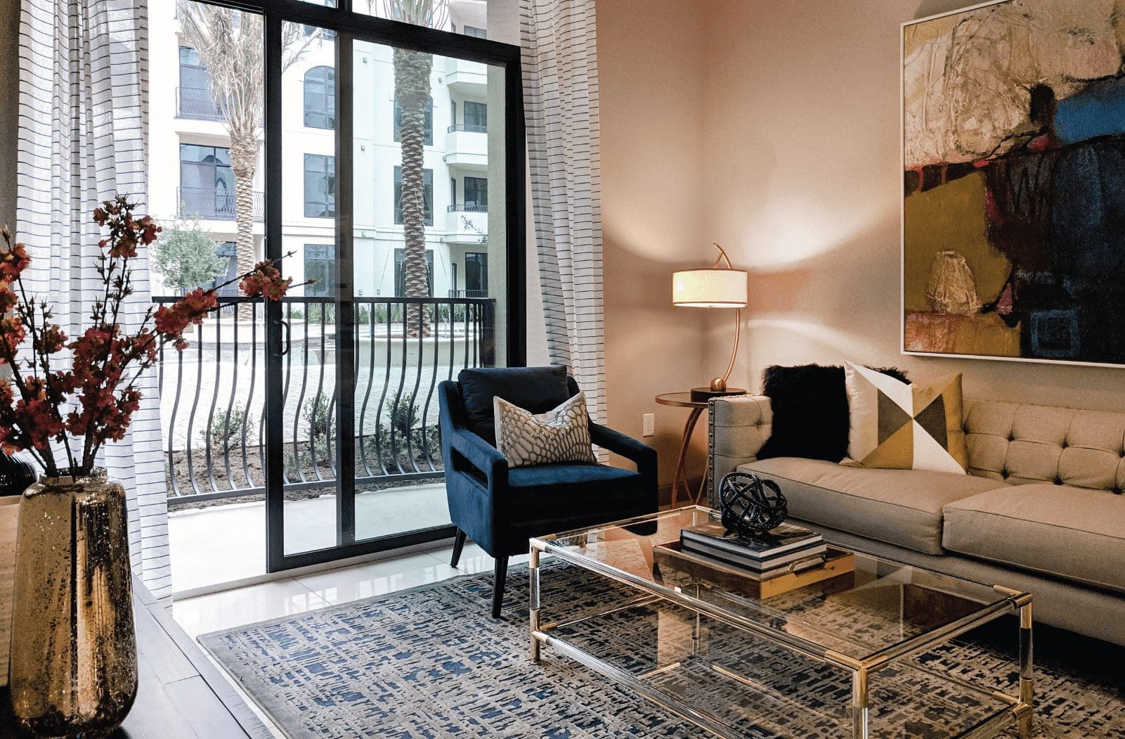 The living spaces are super-chic. 