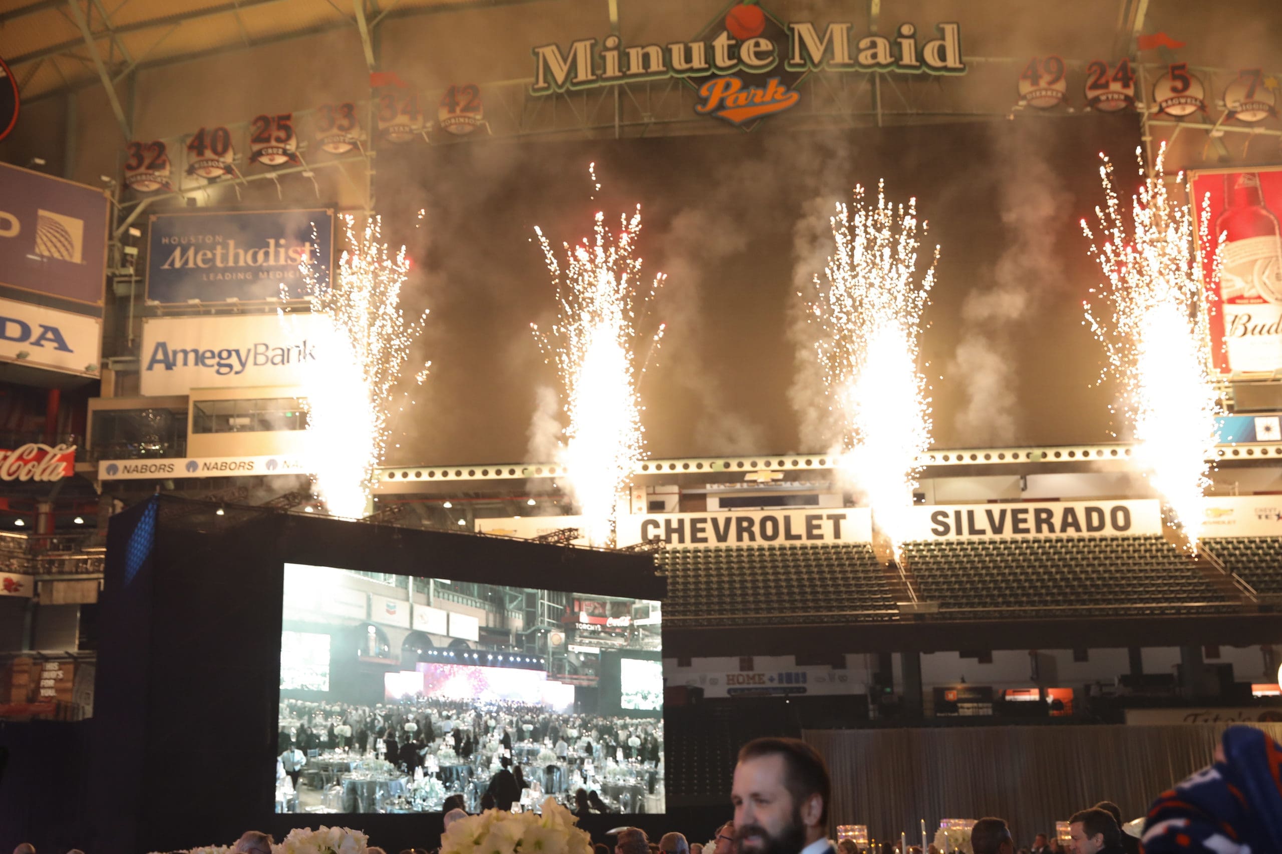 An indoor fireworks display capped off the evening's festivities. (Photo by Johnny Than)