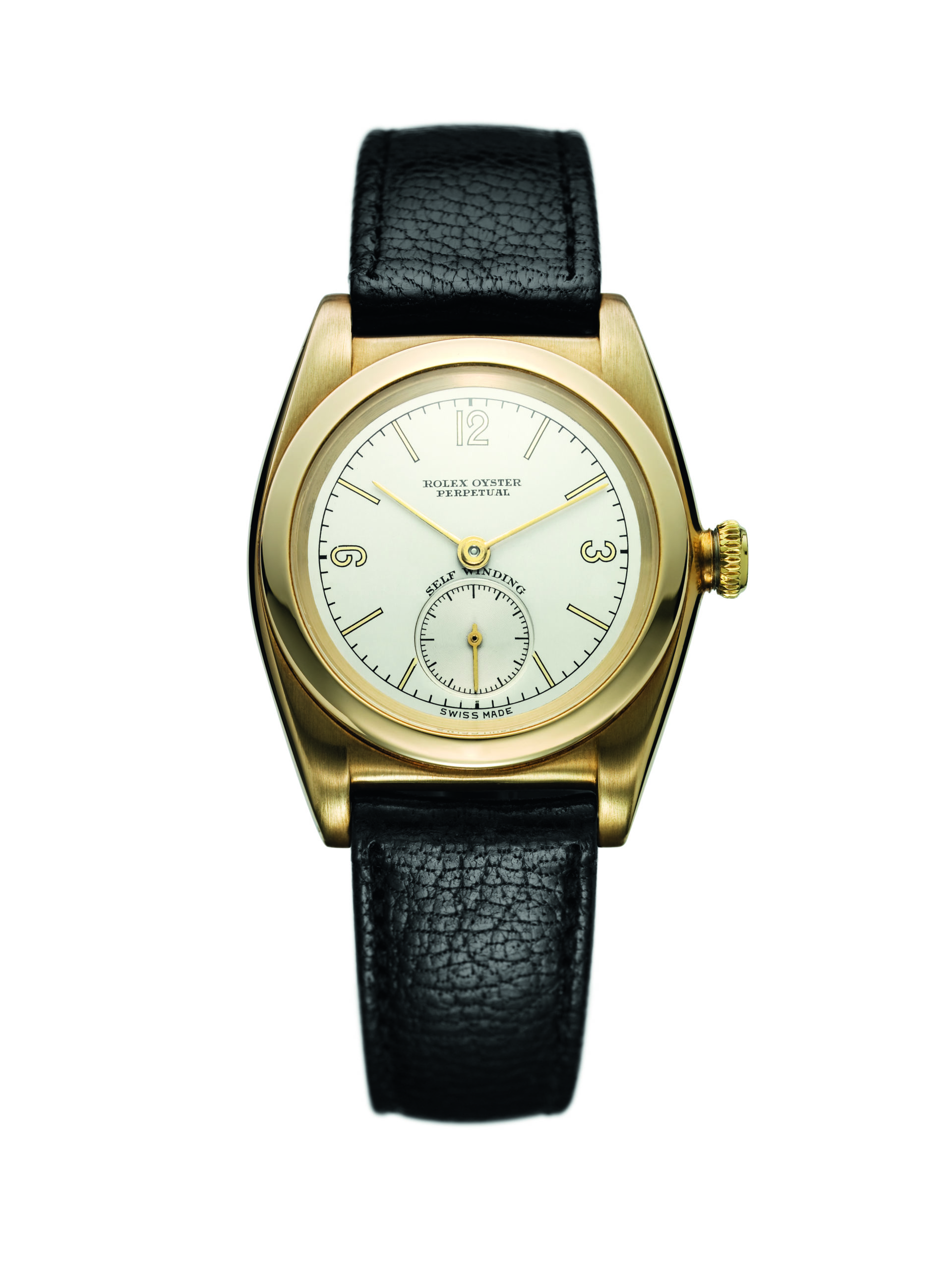 The world's first self-winding watch, the 1931 Rolex Oyster Perpetual.